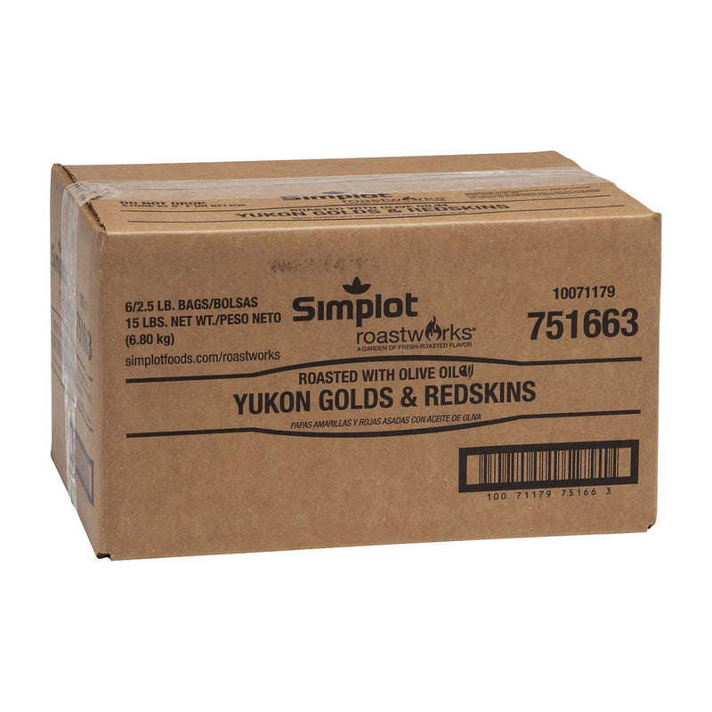 Simplot Roastworks Roasted Gold And Redskin Potatoes 2.5 Pound Each - 6 Per Case.