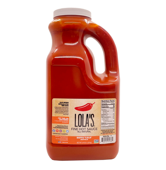 Lola's Fine Hot Sauce Buffalola Sauce Half 64 Ounce Size - 2 Per Case.