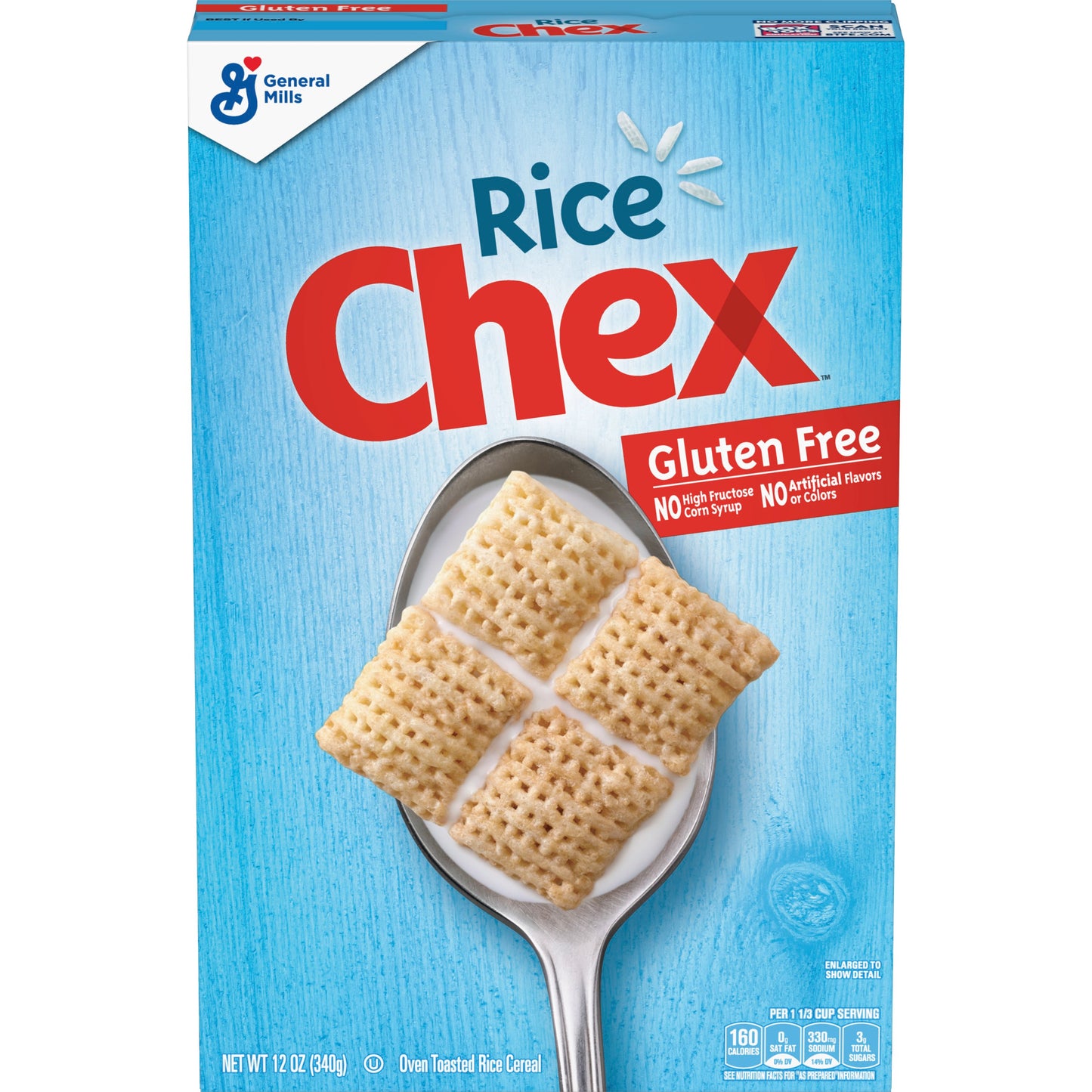 Rice Chex™ Cereal Box 12 Ounce Size - 10 Per Case.