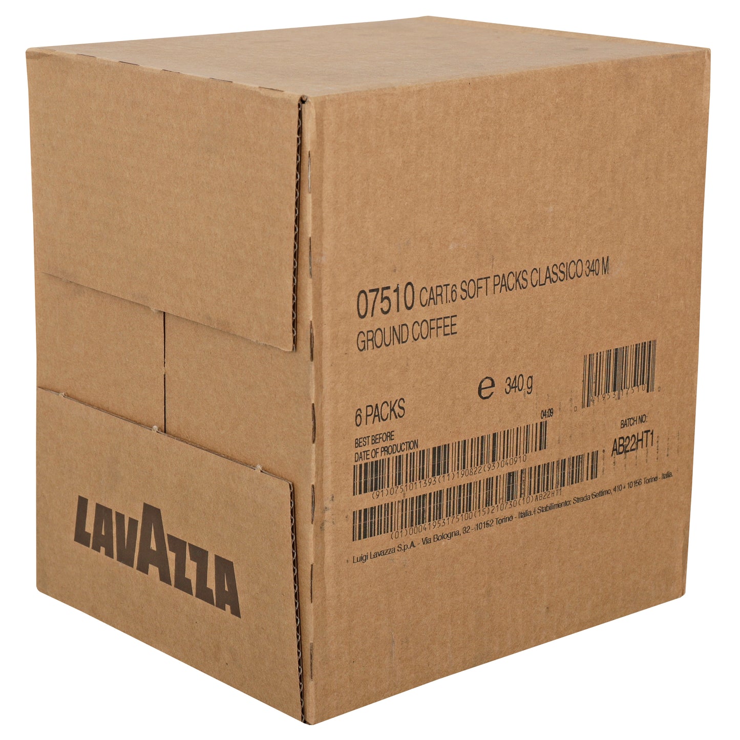 Lavazza Coffee Ground Classico 12 Ounce Size - 6 Per Case.