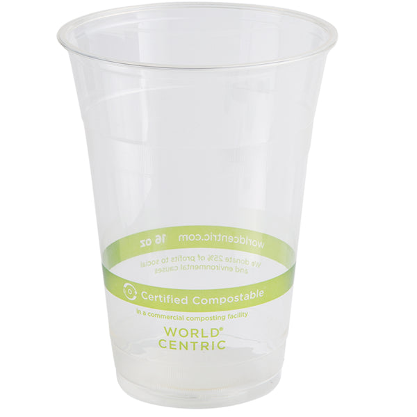 Cup Biocompostable Corn Starch Clear 50 Each - 20 Per Case.