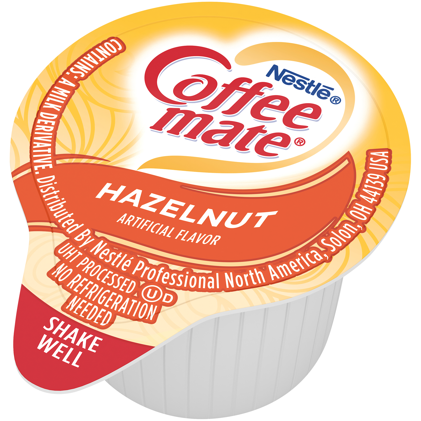 Nestle Coffee Mate Coffee Creamer Hazelnut Flavor Liquid Creamer Singles 18.7 Fluid Ounce - 4 Per Case.