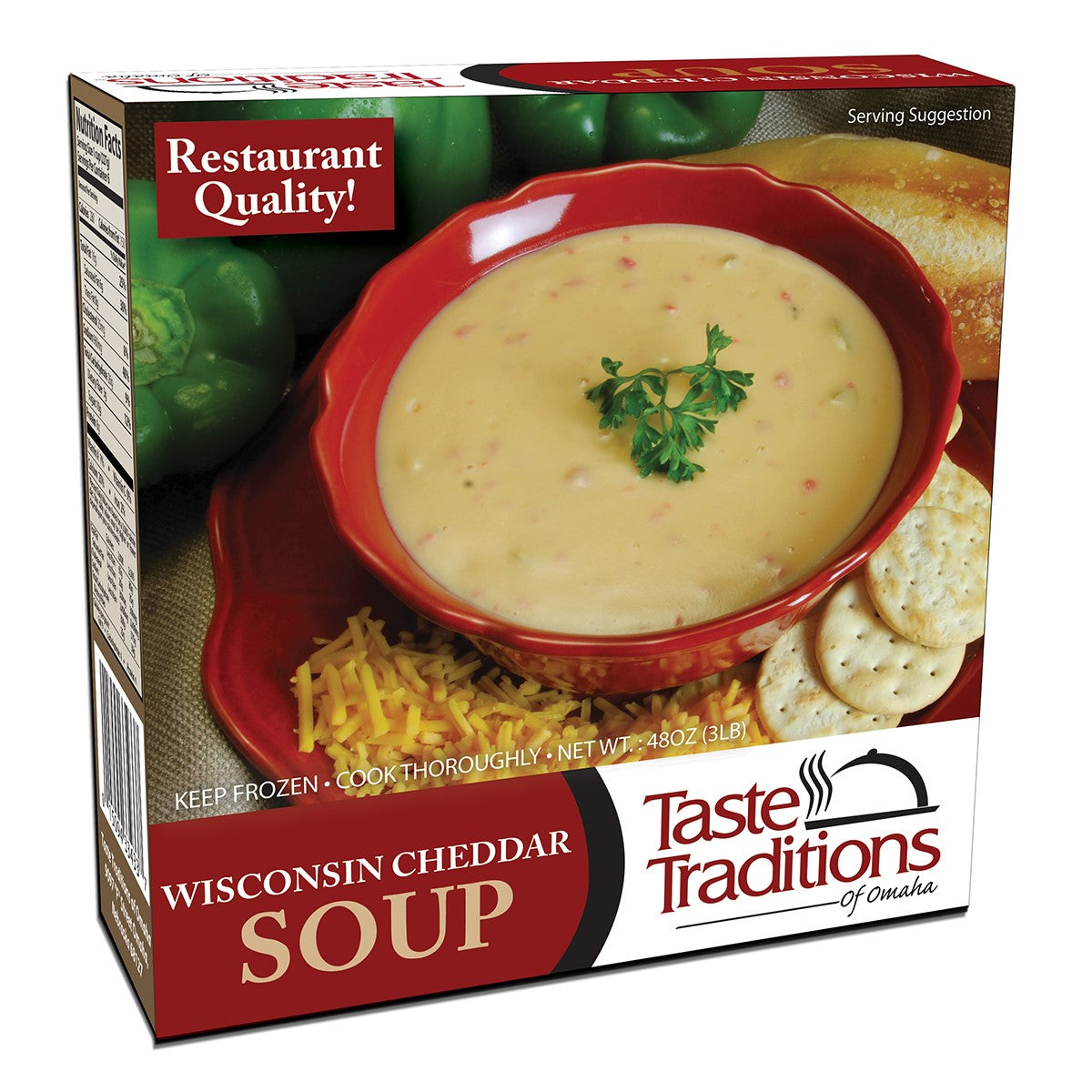 Wisconsin Cheddar Retail Pack 3 Pound Each - 6 Per Case.