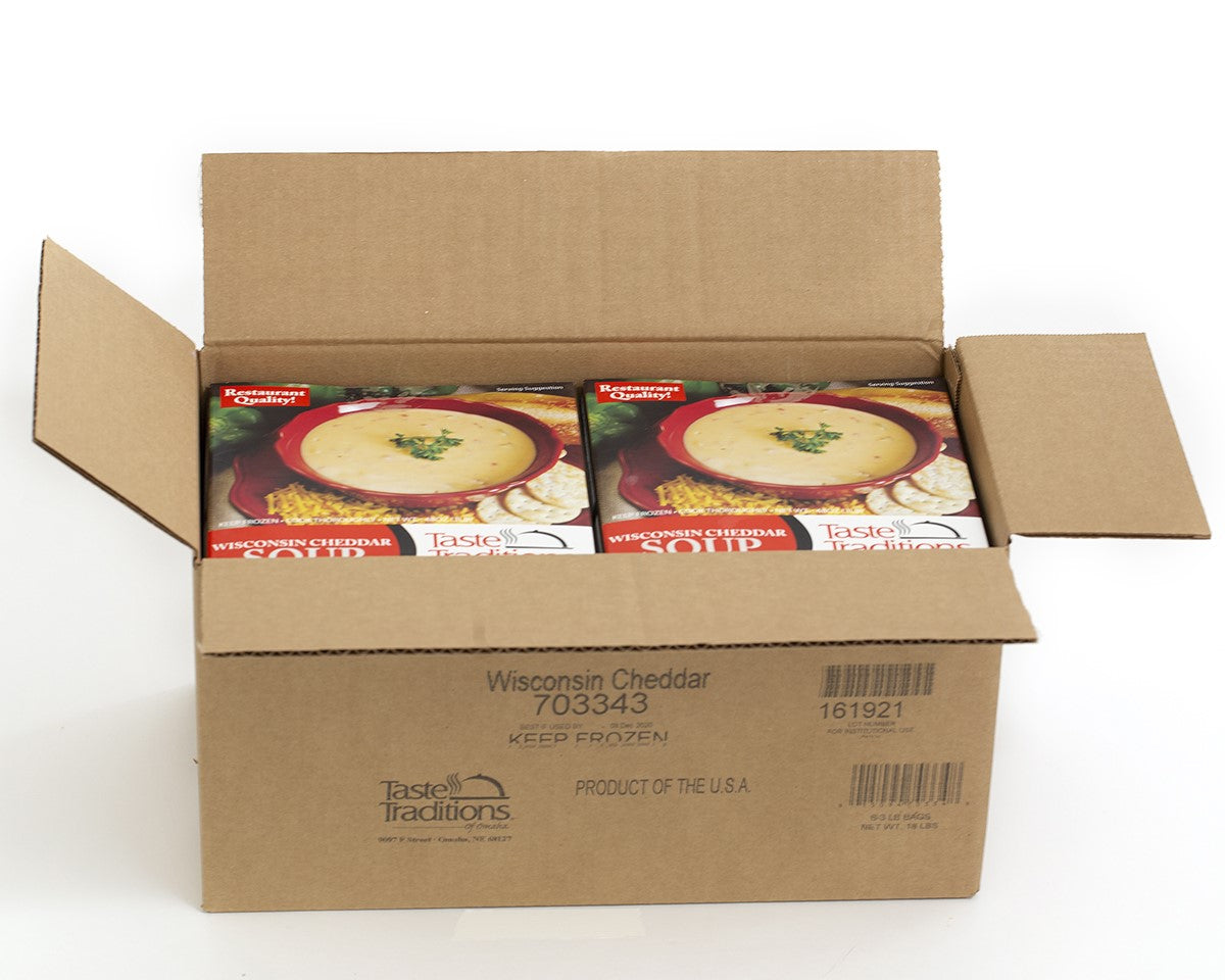 Wisconsin Cheddar Retail Pack 3 Pound Each - 6 Per Case.