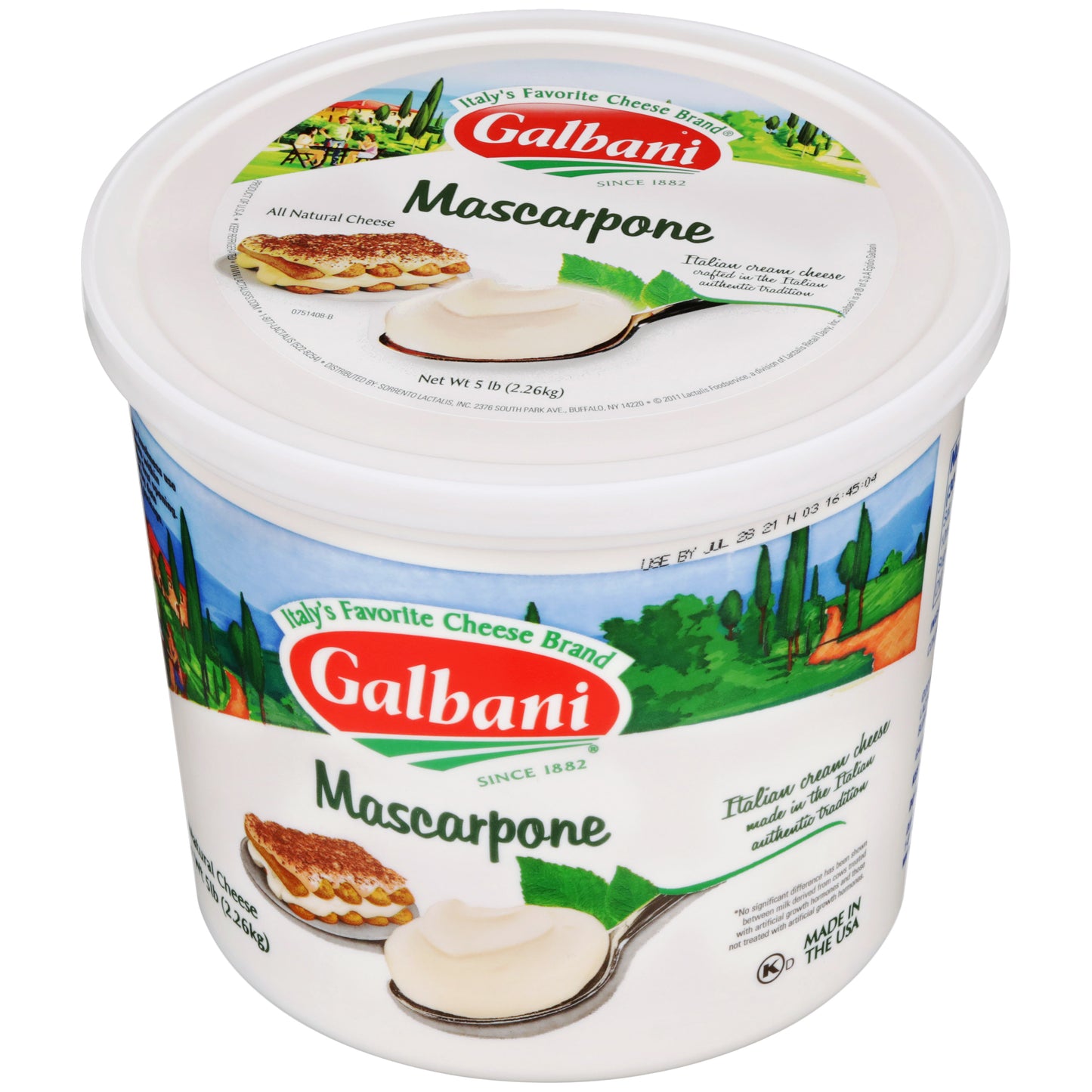 Galbani Mascarpone Cheese 5 Pound Each - 4 Per Case.