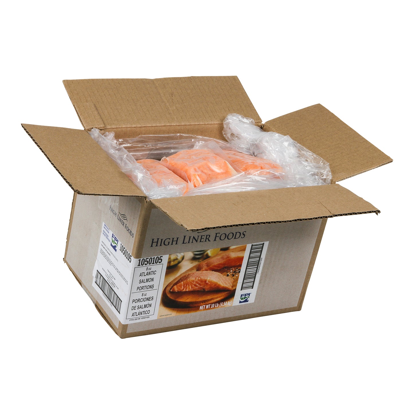 Iqf Chilean Atlantic Salmon Portions Ivp 10 Pound Each - 1 Per Case.