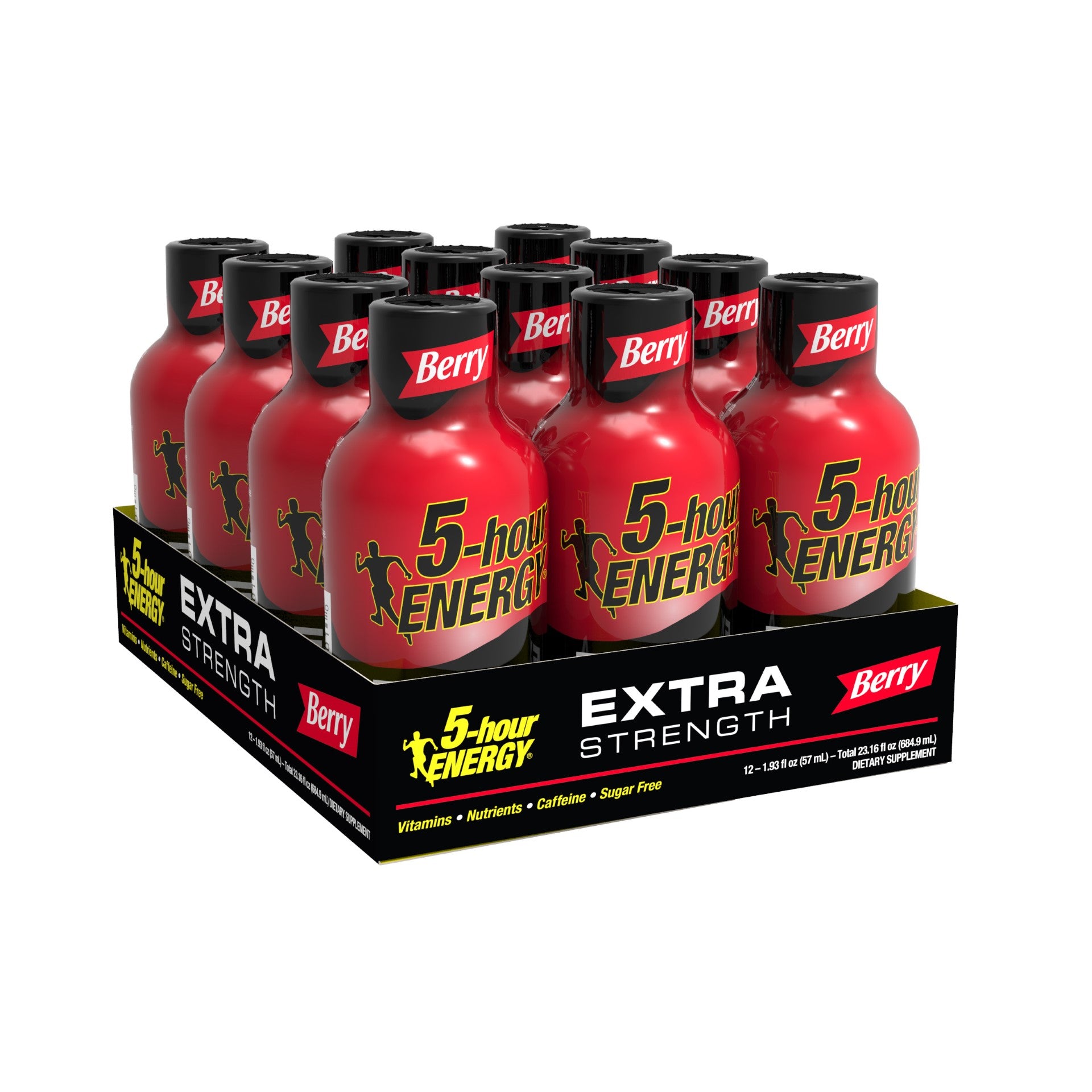 Hour Energy Shot Extra Strength Berry Pack 1.93 Fluid Ounce - 216 Per Case.