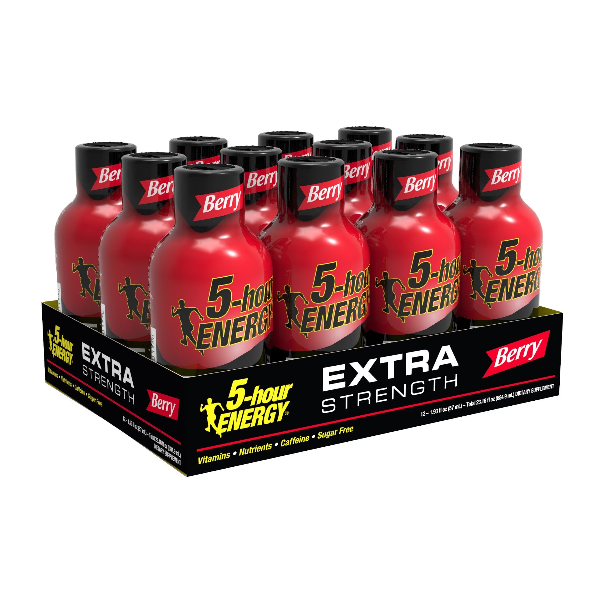 Hour Energy Shot Extra Strength Berry Pack 1.93 Fluid Ounce - 216 Per Case.