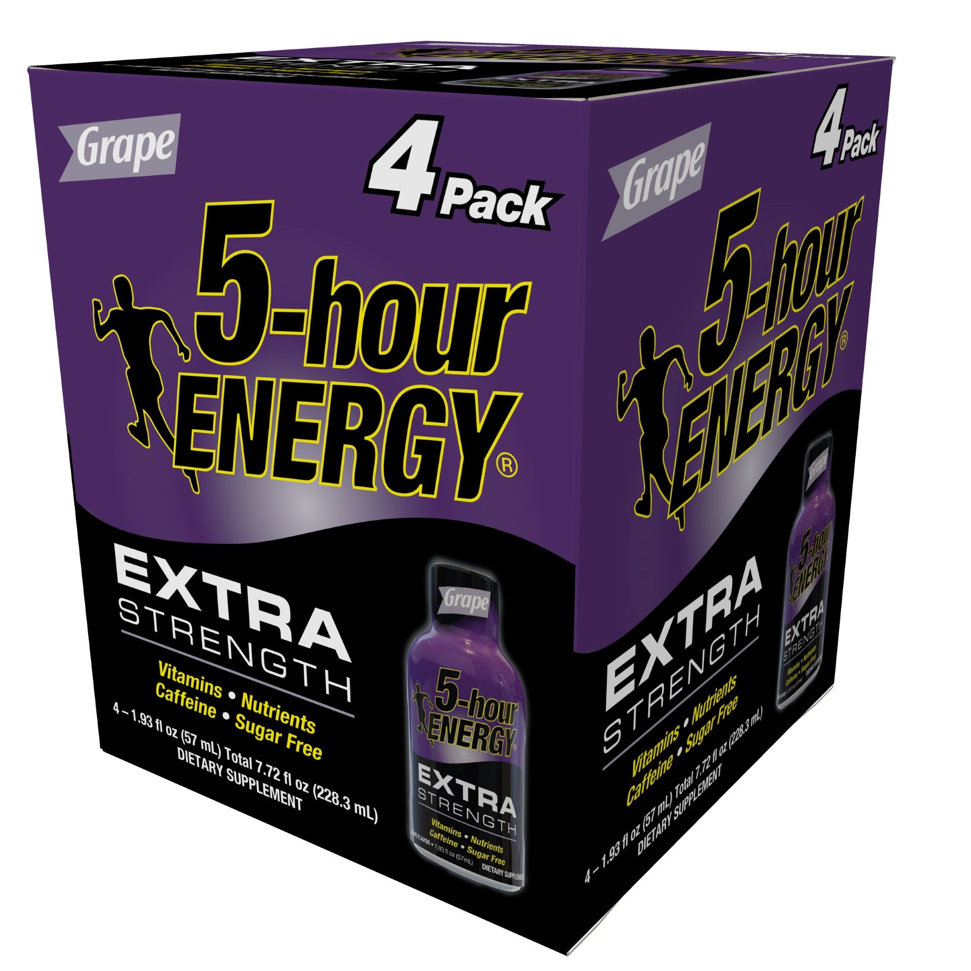 Hour Energy® Shot Extra Strength Grape 7.72 Fluid Ounce - 12 Per Case.