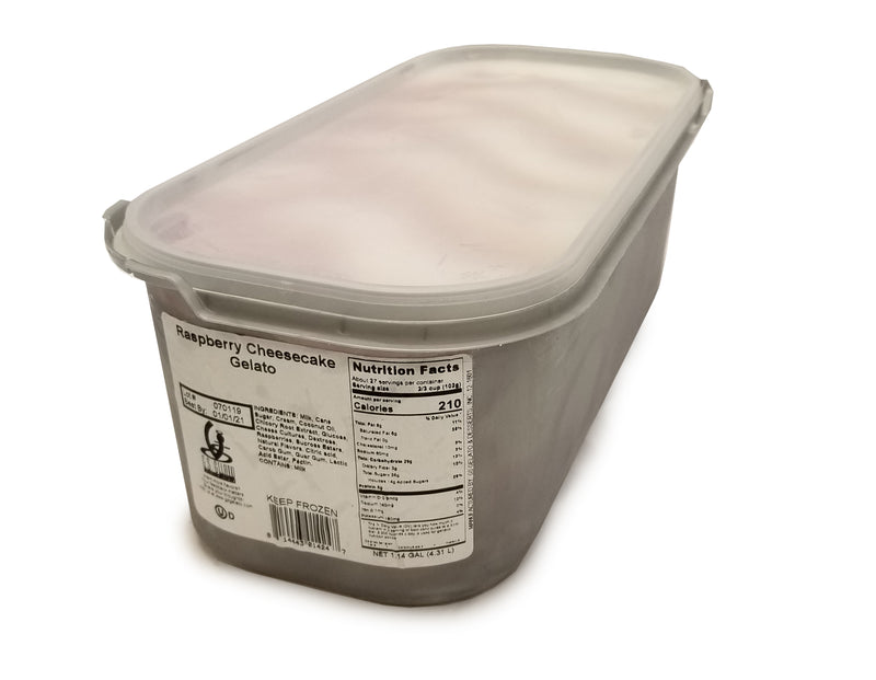 G Gelato Raspberry Cheesecake Gelato 5 Liter - 1 Per Case.