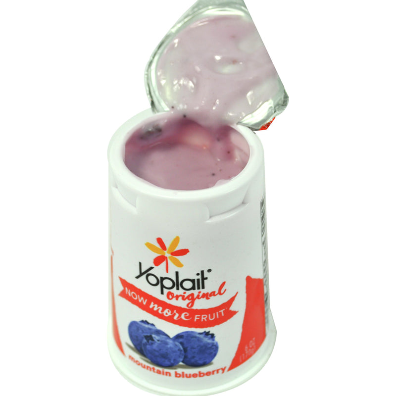 Yoplait® Original Yogurt Single Serve Cup Mountain Blueberry 6 Ounce Size - 12 Per Case.