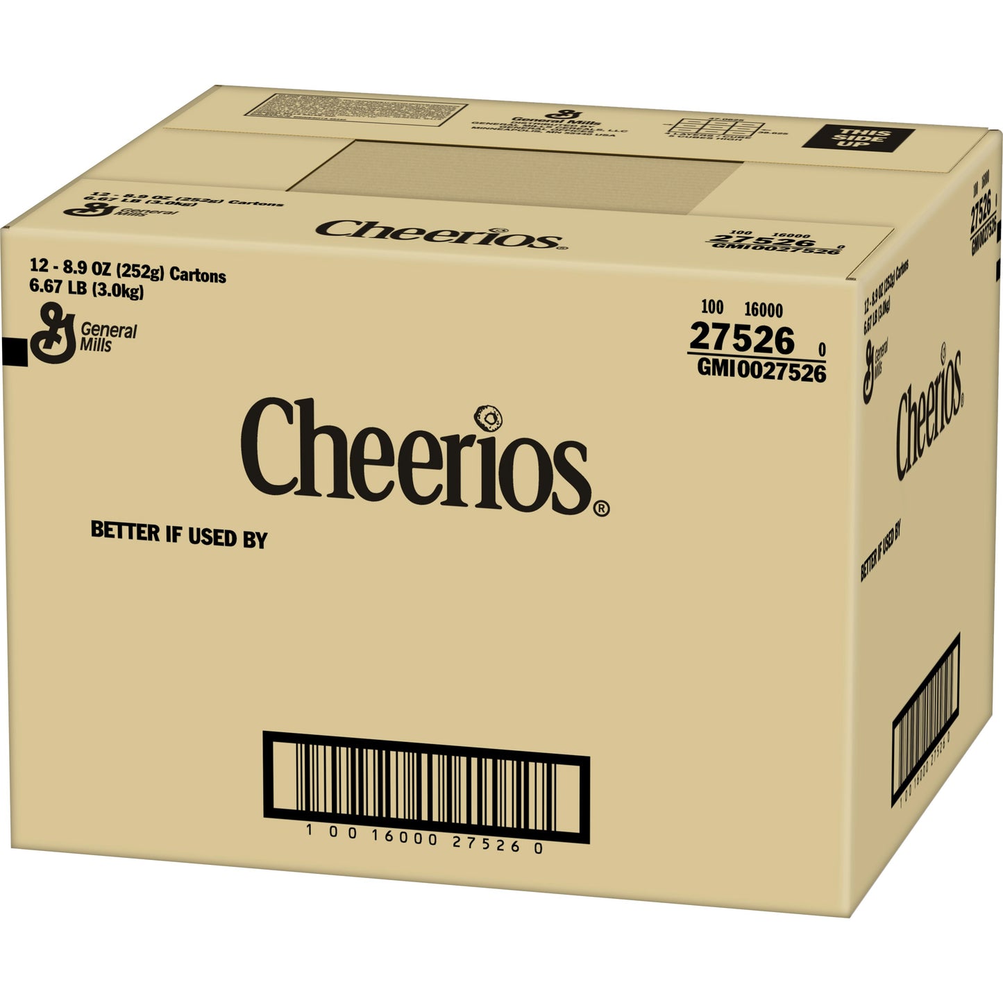 Cheerios™ Cereal 8.9 Ounce Size - 12 Per Case.