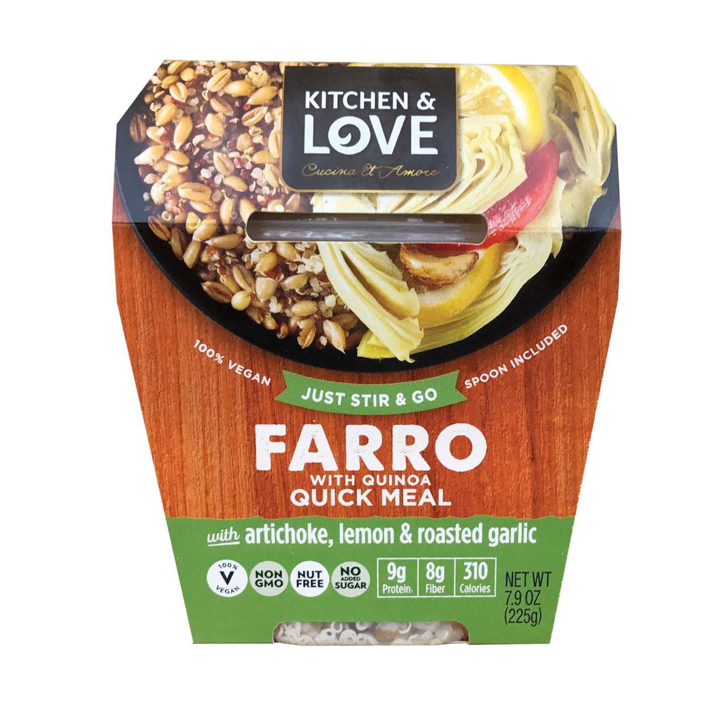 Cucina and Amore - Farro - Artichoke - Lemon - Garlic - Case of 6 - 7.9 Ounce