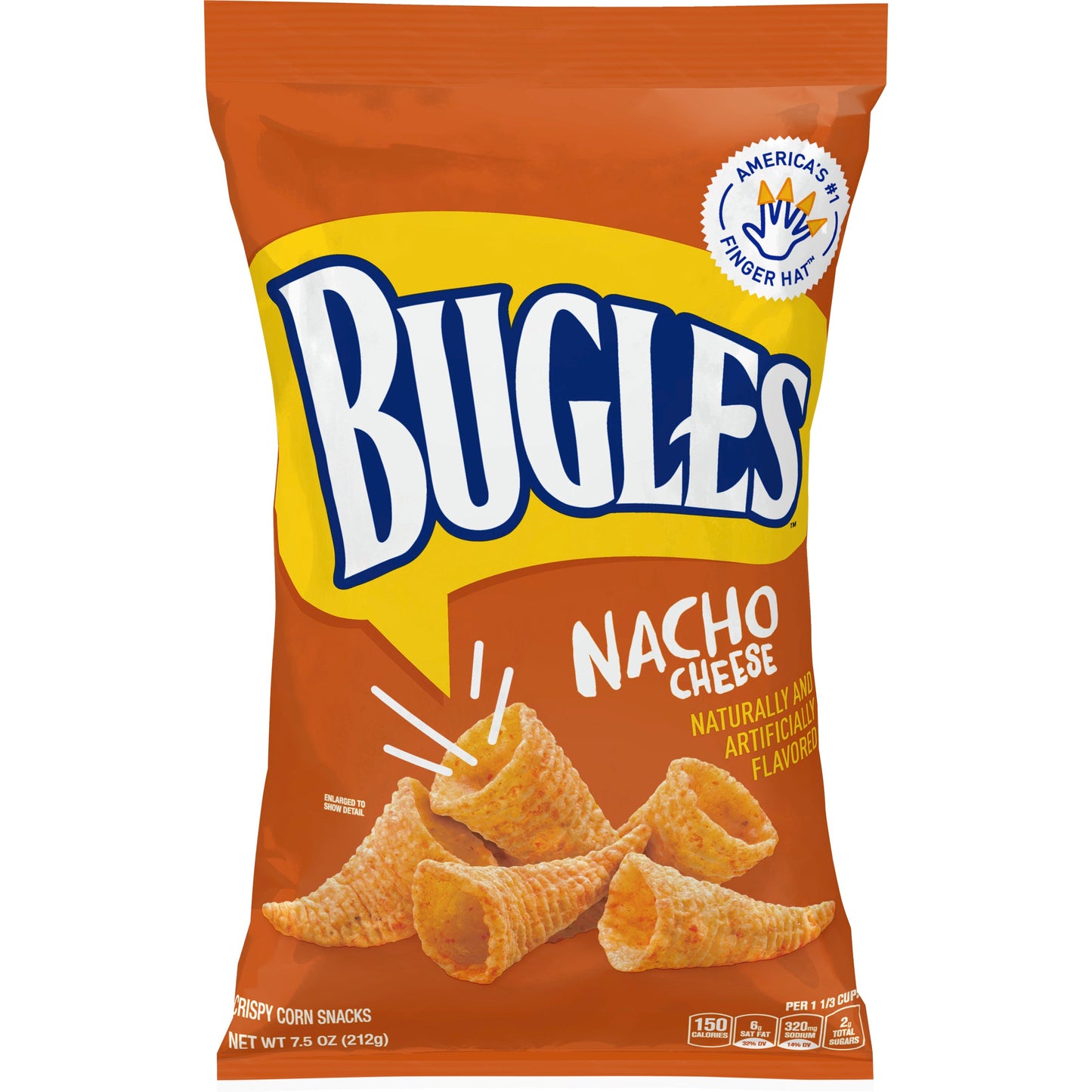 Bugles Snack Nacho 7.5 Ounce Size - 8 Per Case.