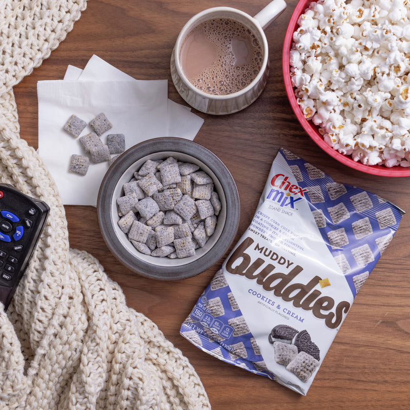 Chex Mix™ Muddy Buddies™ Snack Mix Cookies & Cream 4.25 Ounce Size - 7 Per Case.