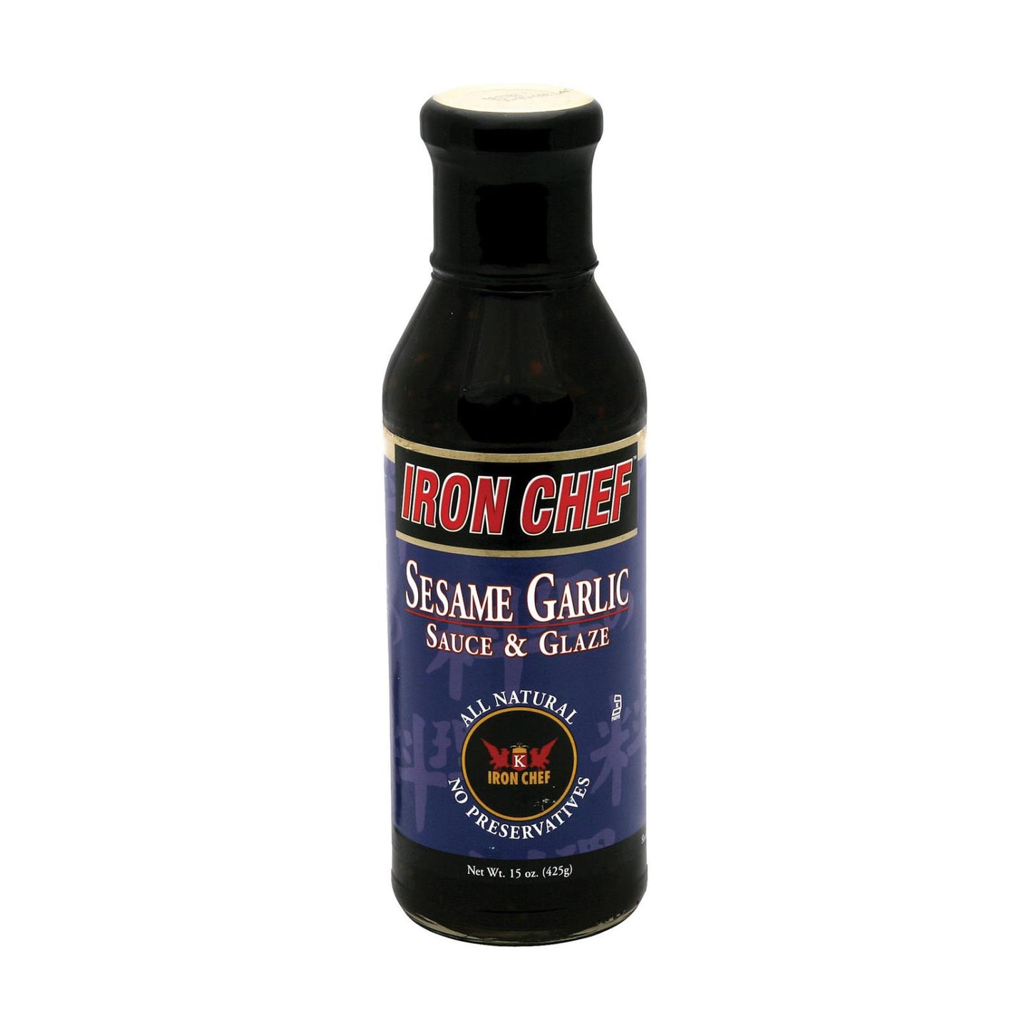 Iron Chef Sauce and Glaze - Sesame Garlic - Case of 6 - 15 Ounce.