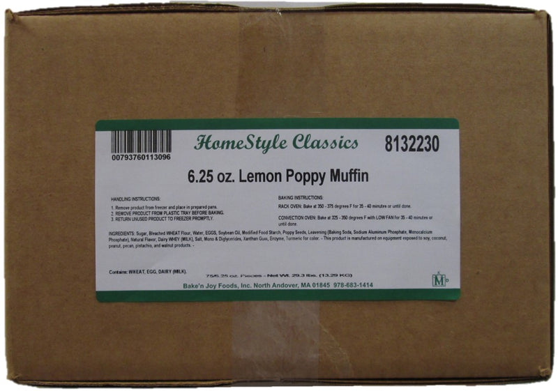 Bake'n Joy Homestyle Muffin Batter Lemon Poppy 6.25 Ounce Size - 75 Per Case.