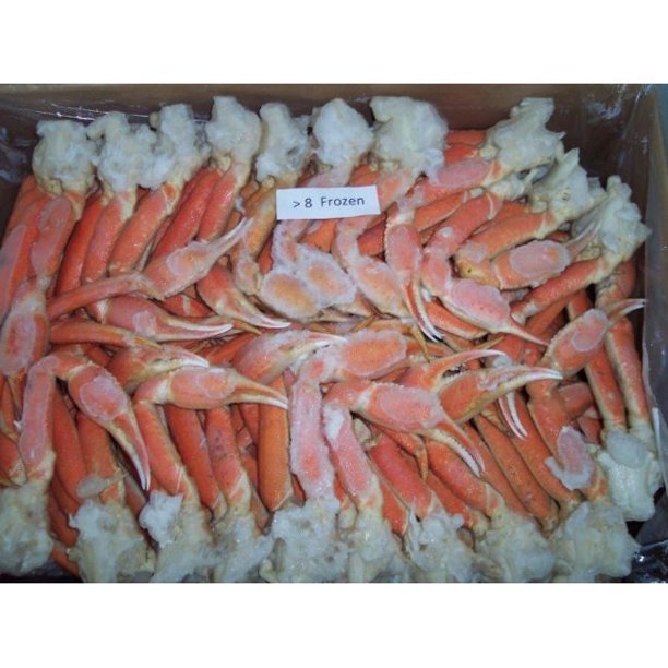 Frozen Seafood Commodity Snow Crab 8/Up 30 Pound Each - 1 Per Case.