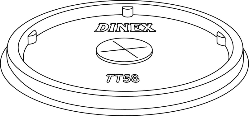 Dinex Translucent Tumbler Lid With Straw Slot(cs) Translucent 3.25 In - 1000 Per Case.