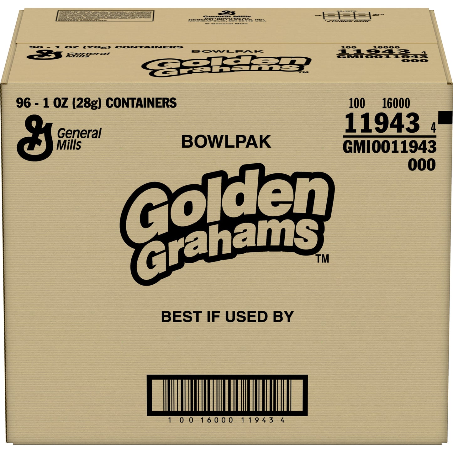 Golden Grahams™ Cereal Single Serve Bowlpak 1 Ounce Size - 96 Per Case.