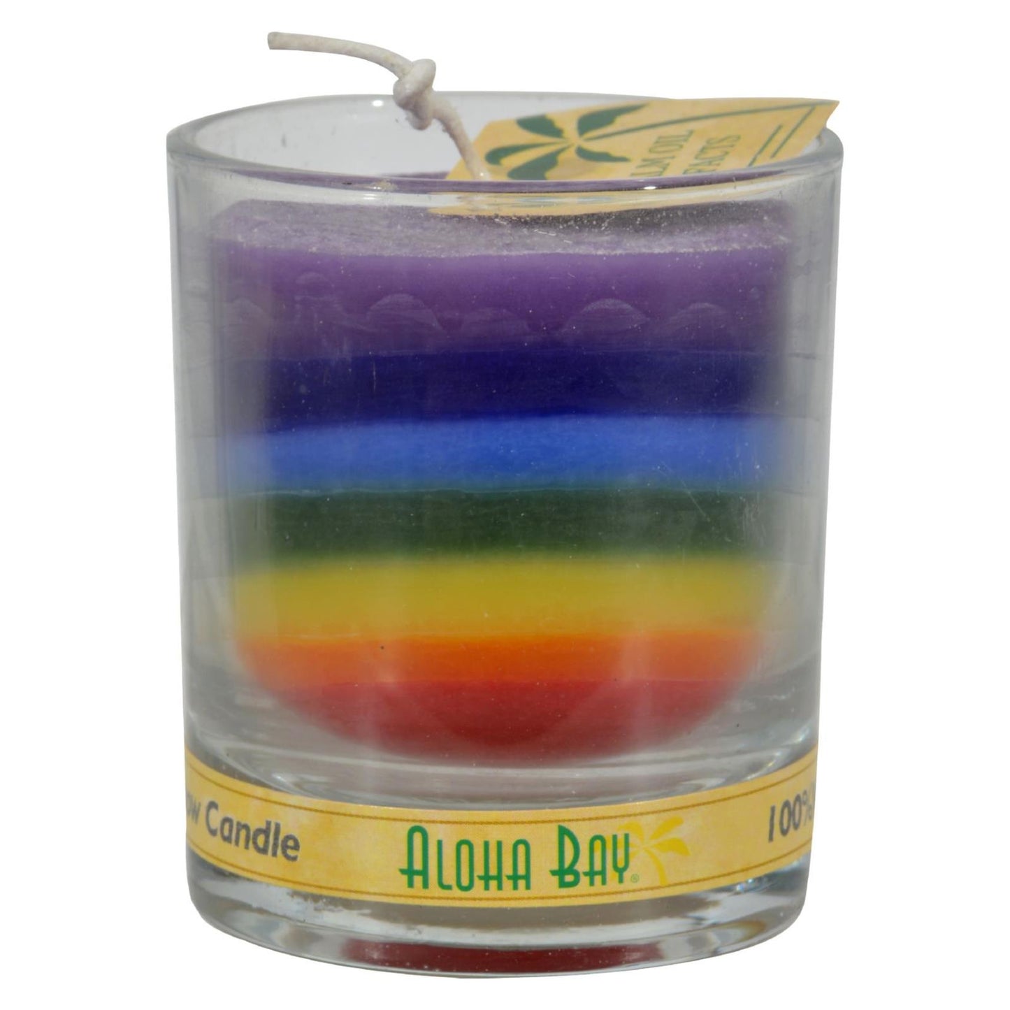 Aloha Bay - Votive Jar Candle - Unscented Rainbow - Case of 12 - 2.5 Ounce