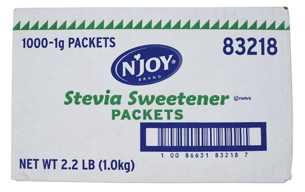 N'joy Sugar Substitute Green Stevia 1 Grams Each - 1000 Per Case.