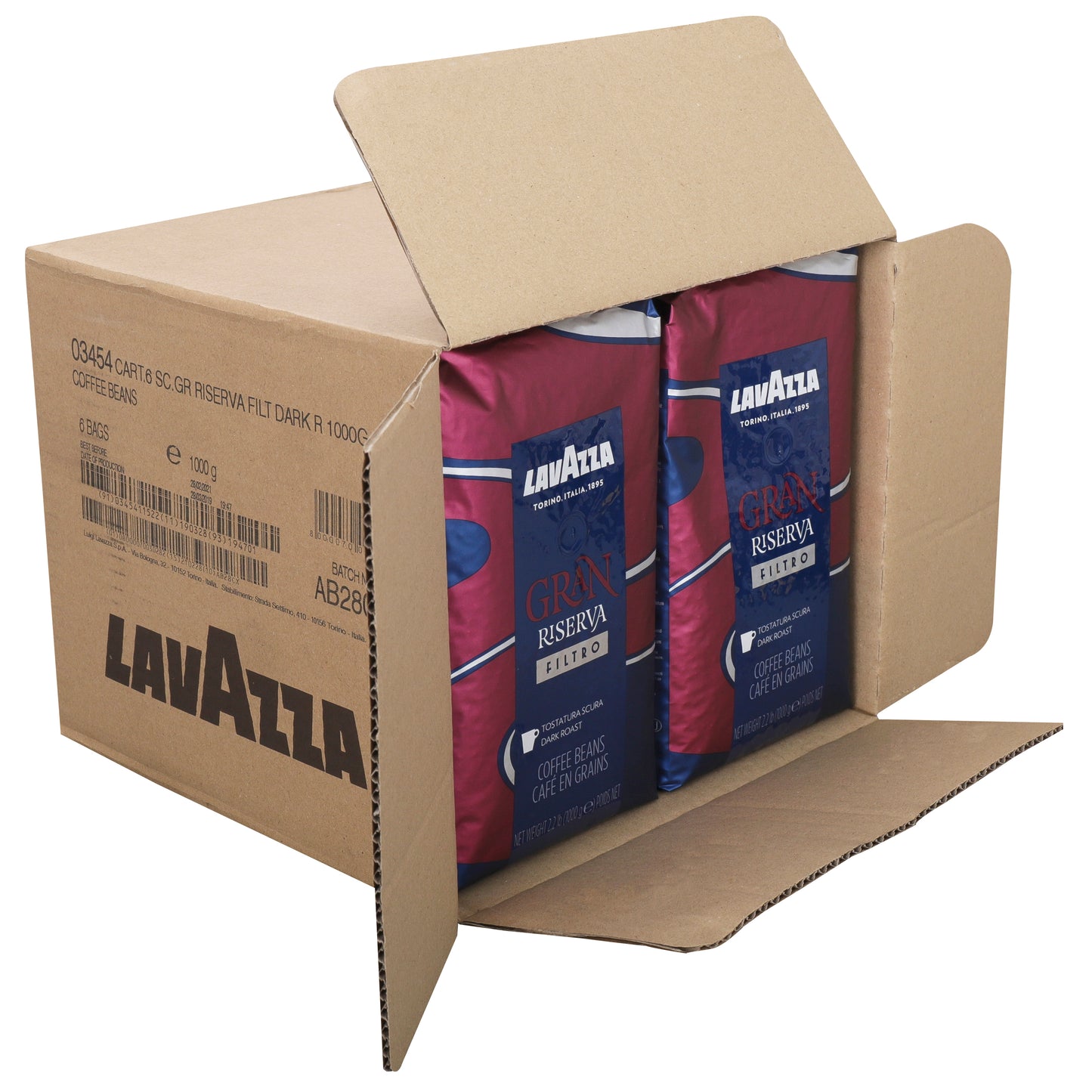 Lavazza Whole Bean Coffee Riserva Dark 1 Each - 6 Per Case.