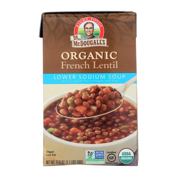 Dr. McDougalls Low Sodium Original French Lentil Soup, 17.6 Ounce - 6 per Case.