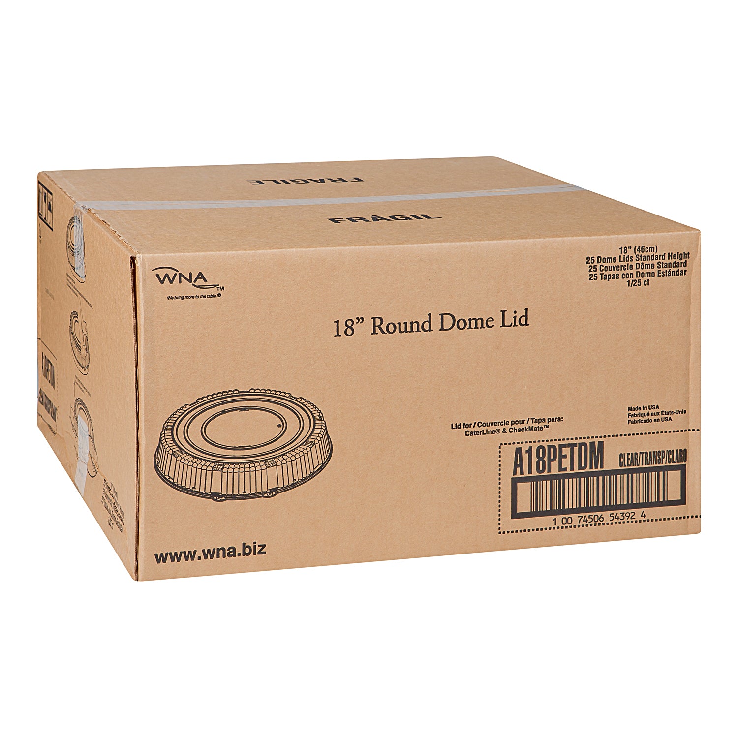 8" Rnd Caterline Tray Dome Std25 Each - 1 Per Case.