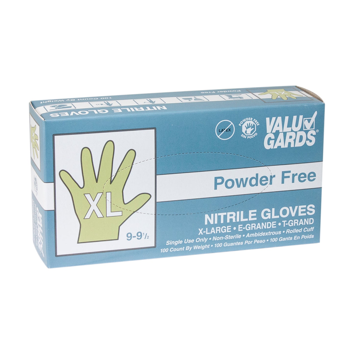 Glove White Nitrile Powder Free Extra Large 100 Each - 1000 Per Case.