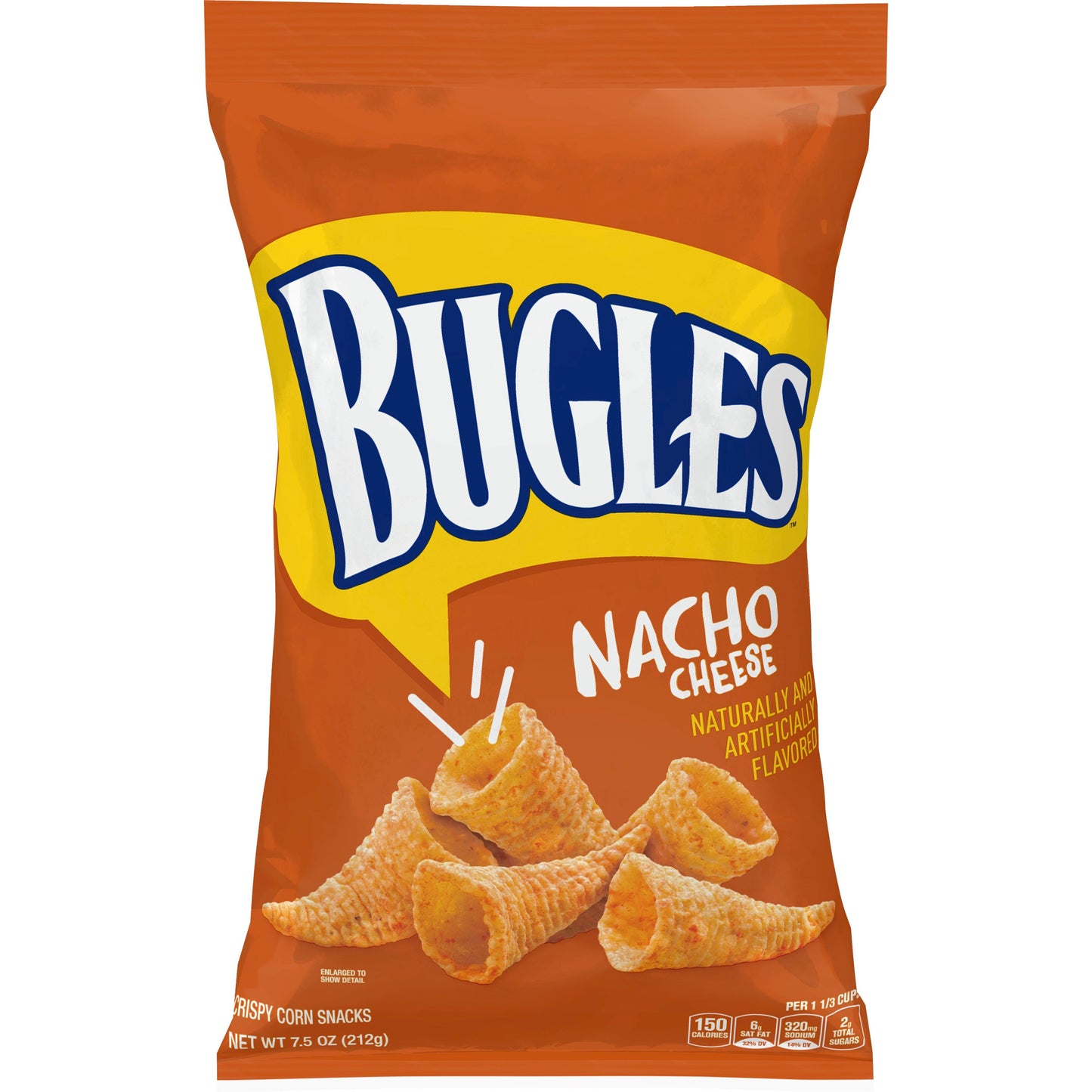 Bugles Snack Nacho 7.5 Ounce Size - 8 Per Case.