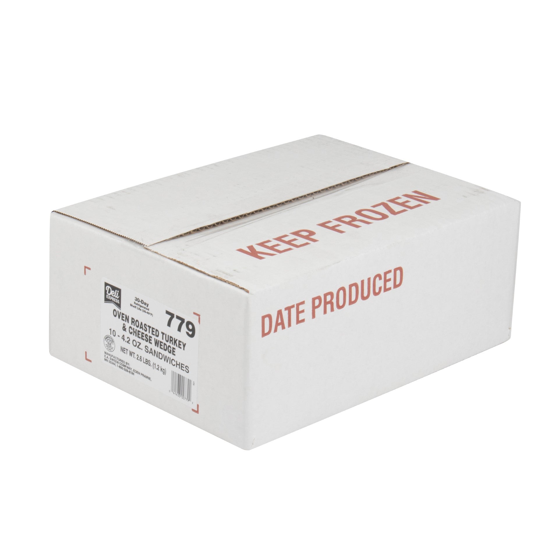 Deli Express Oven Roasted Turkey & Cheese 4.2 Ounce Size - 10 Per Case.