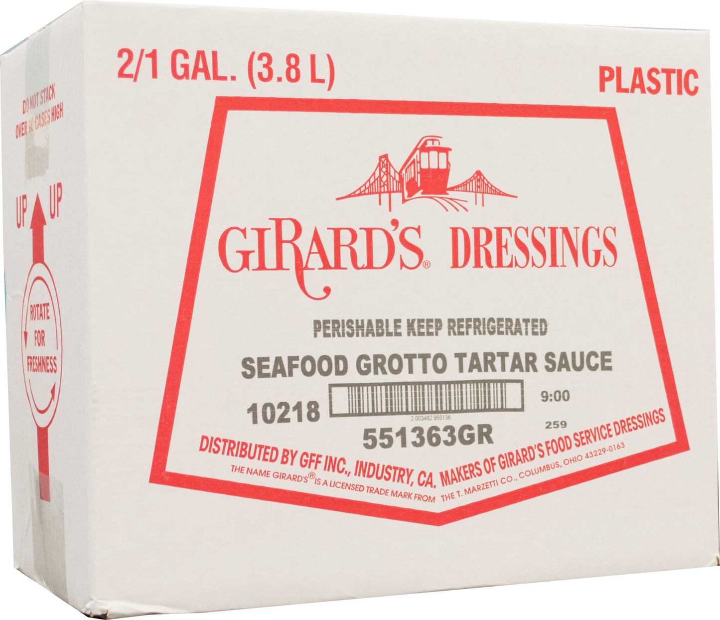 Girard's Seafood Grotto Tartar Sauce, 1 Gallon - 2 Per Case