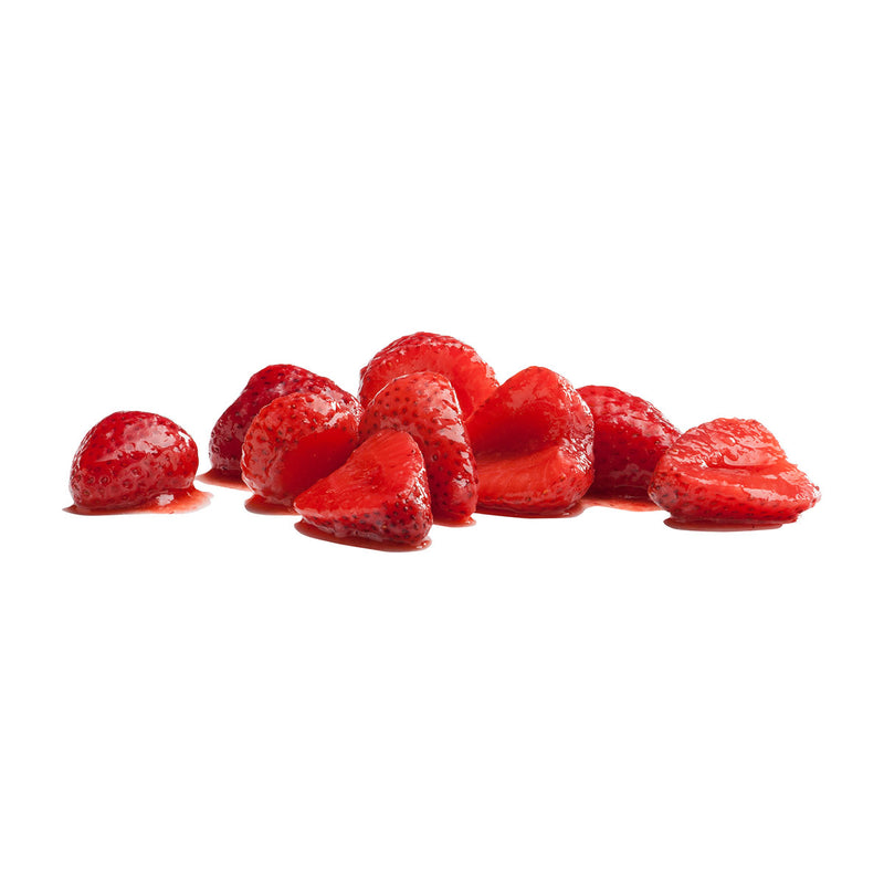 Simplot Simple Goodness Fruit Sliced Strawberries With Sugar 6.5 Pound Each - 6 Per Case.