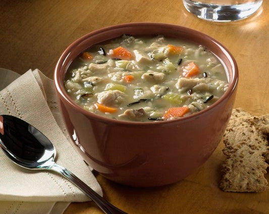 Blount Chicken & Wild Rice Soup Frozen 4 Pound Each - 4 Per Case.