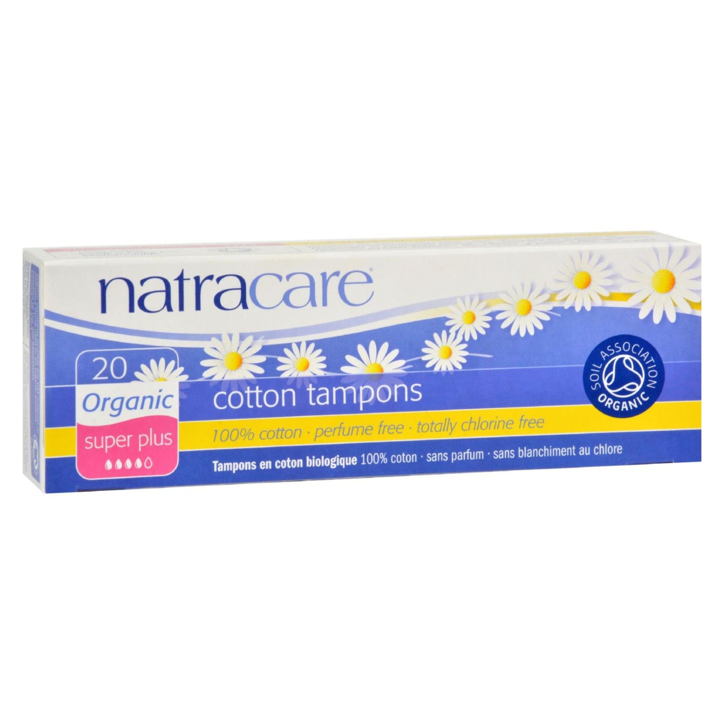 Natracare 100% Organic Cotton Tampons - Super Plus - 20 Pack