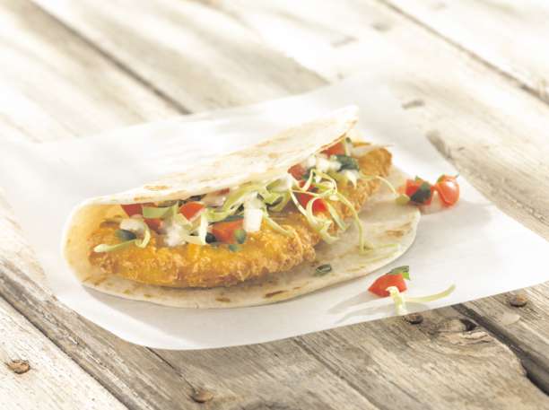 High Liner Foods Yuengling Beer Battered Taco 2.6 Ounce Portion Cod 10 Pound Each - 1 Per Case.