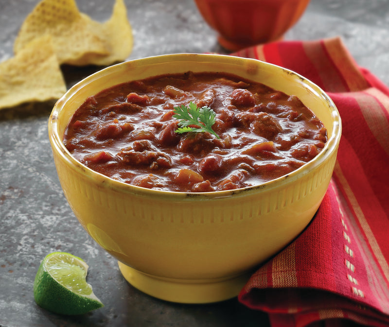 Kettle Cuisine Angus Steak Chili With Beans 4 Pound Each - 4 Per Case.