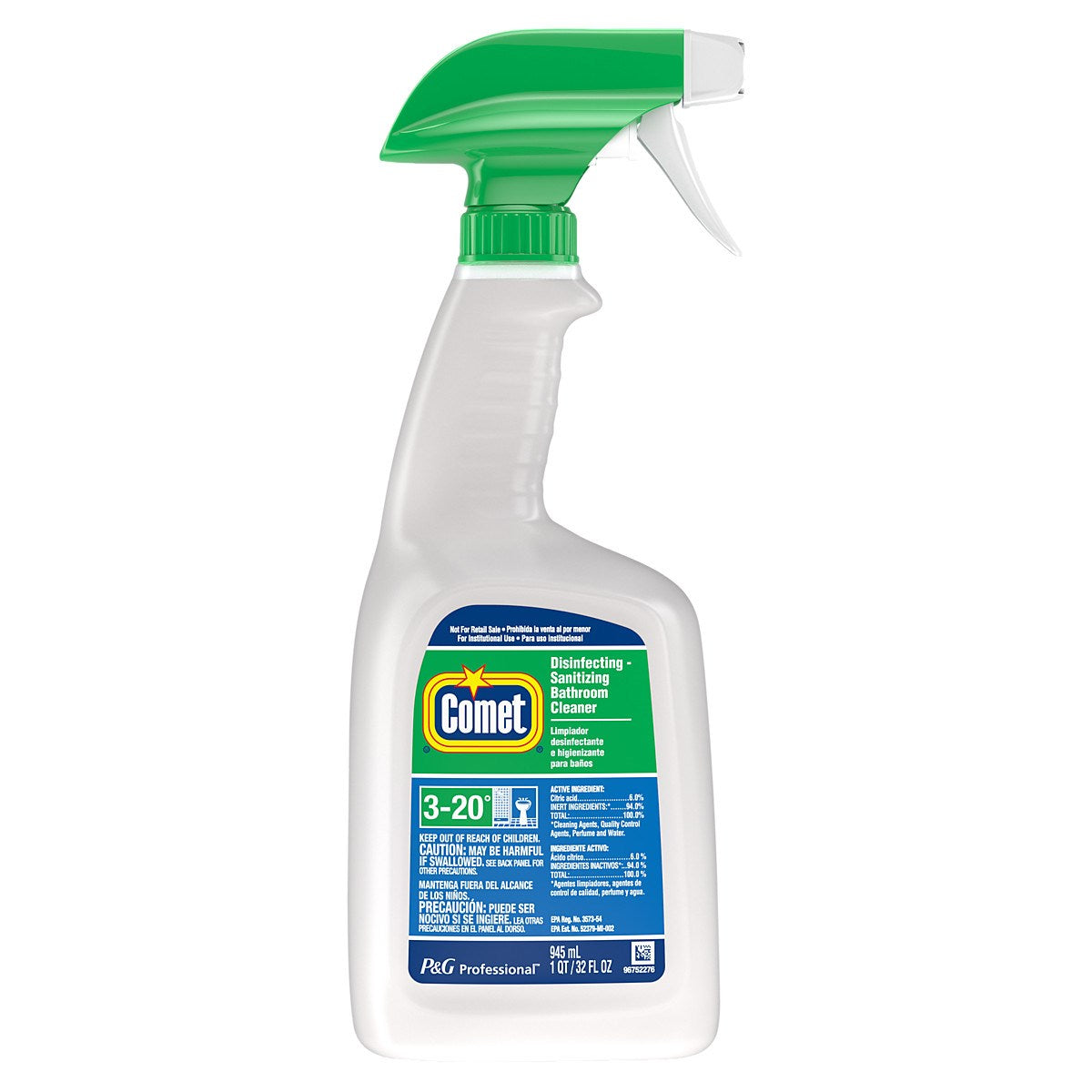 Comet Bath Disinfecting Sanitizing Cleaner Ready-To-Use Bottle Wfoil Seal 32 Ounce Size - 8 Per Case.
