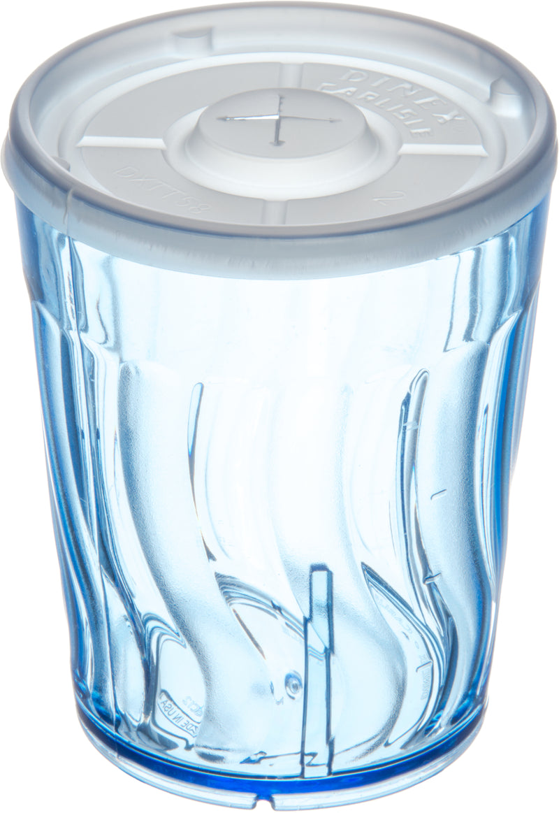 Dinex Translucent Tumbler Lid With Straw Slot(cs) Translucent 3.25 In - 1000 Per Case.