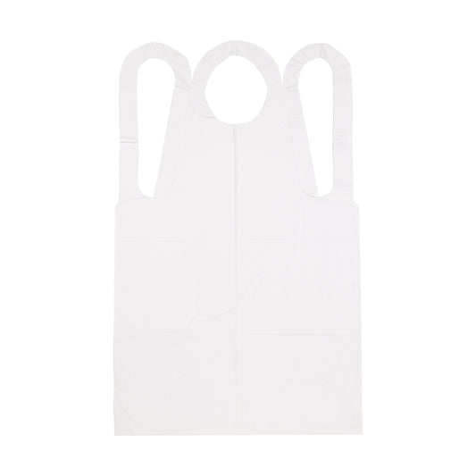 Neatgards Medium Duty Embossed White Poly Apron 100 Each - 1 Per Case.