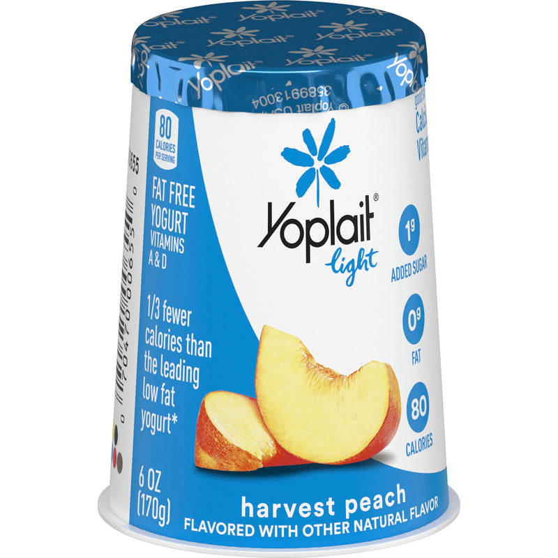 Yoplait® Light Yogurt Single Serve Cup Harvest Peach 6 Ounce Size - 12 Per Case.