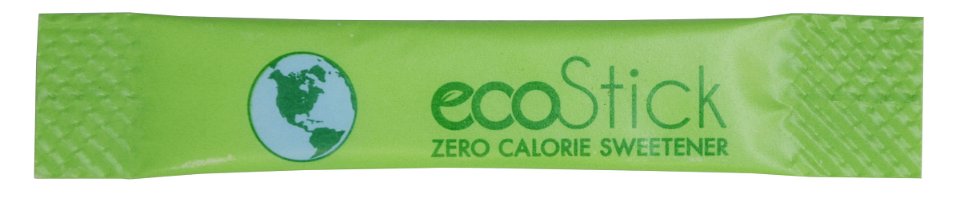 Ecostick Sugar Substitute Stevia Green Sticks 0.5 Grams Each - 2000 Per Case.