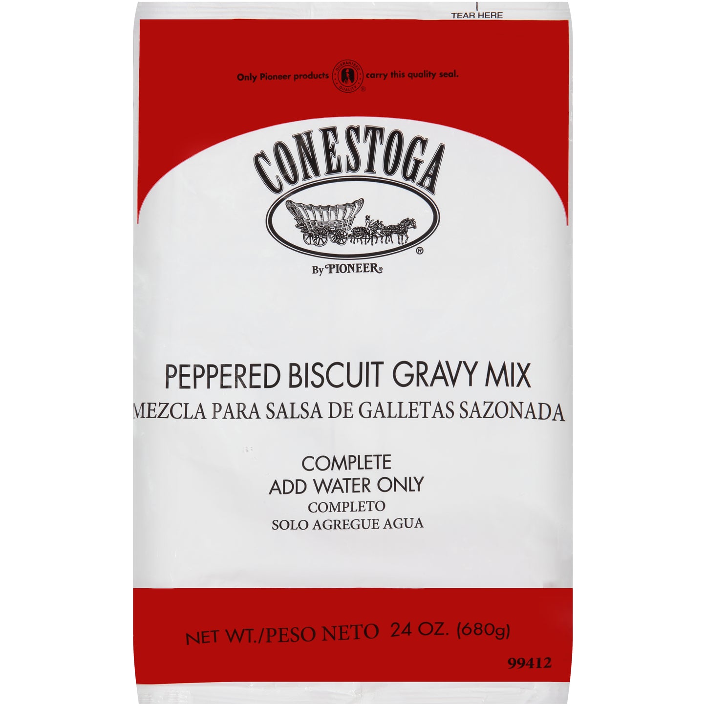 Conestoga Peppered Biscuit Gravy Mix 24 Ounce Size - 6 Per Case.