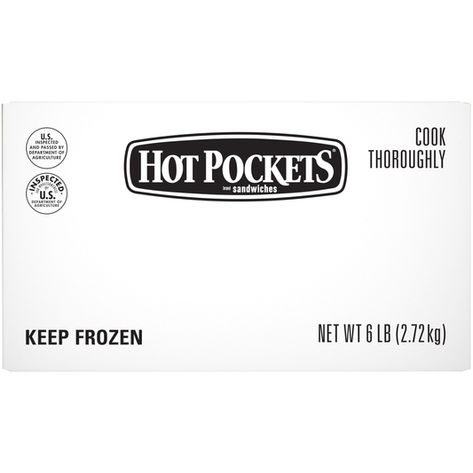 Hot Pocket Individually Wrapped Ham & Cheese Hot Pockets 8 Ounce Size - 12 Per Case.