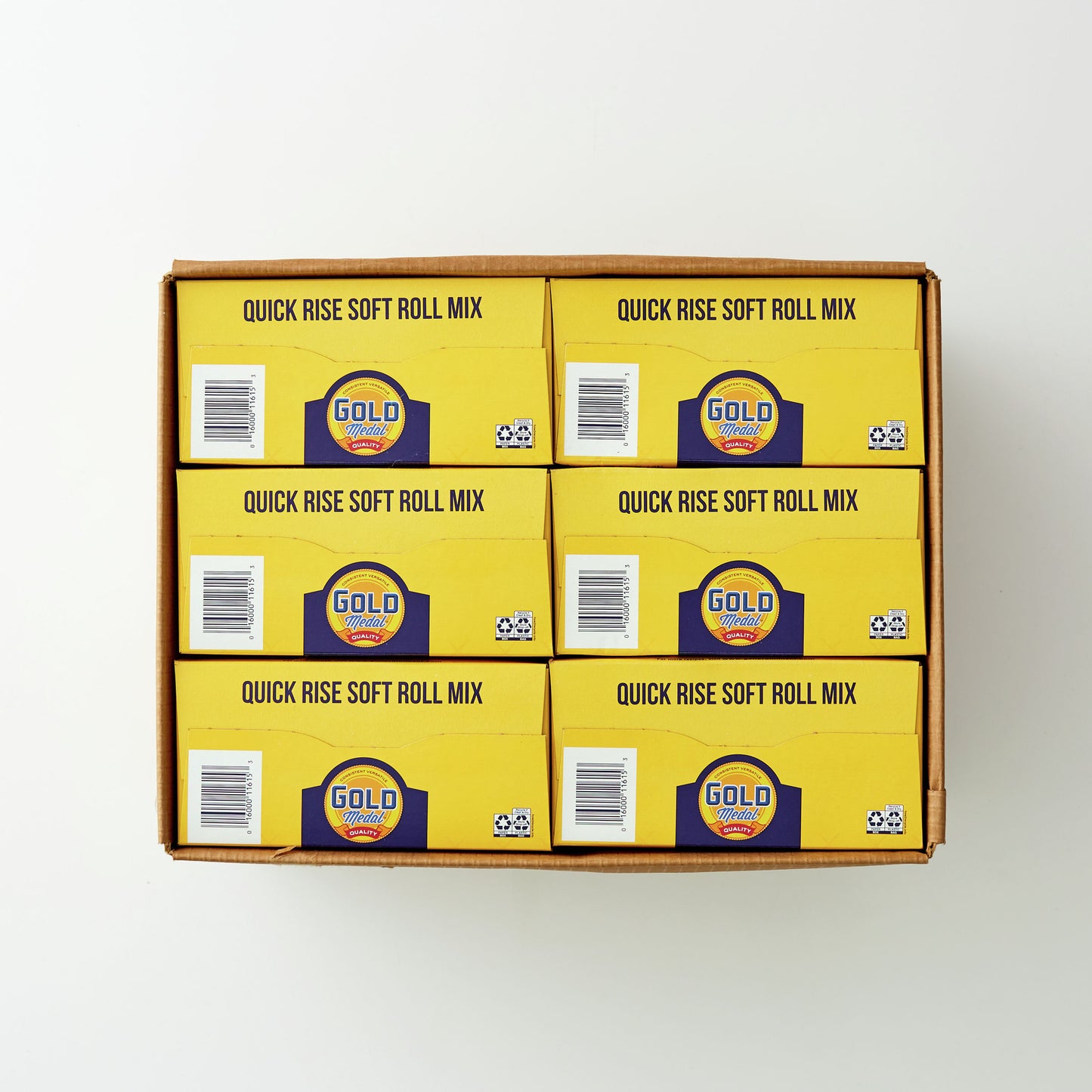 Gold Medal™ Soft Roll Mix Quick Rise 5 Pound Each - 6 Per Case.