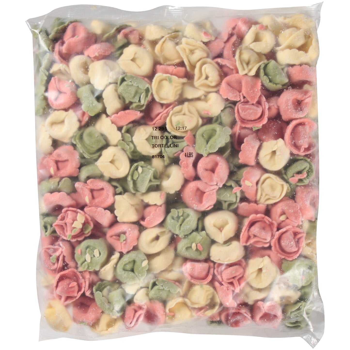 Joseph's Gourmet Pasta Tri-Color Cheese Tortelloni 4 Pound Each - 3 Per Case.