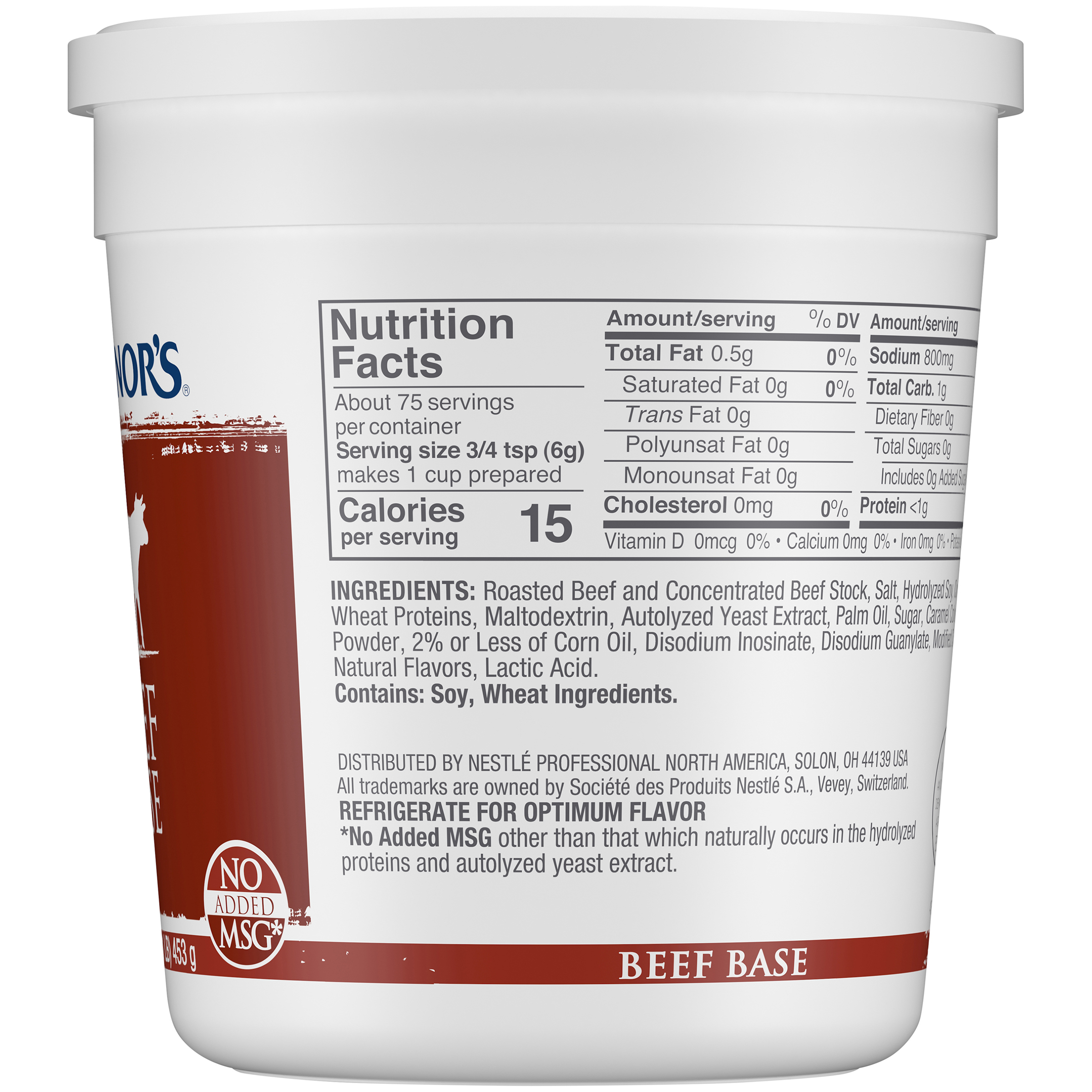Minor's Beef Base (No Added Msg) 1 Pound Each - 12 Per Case.