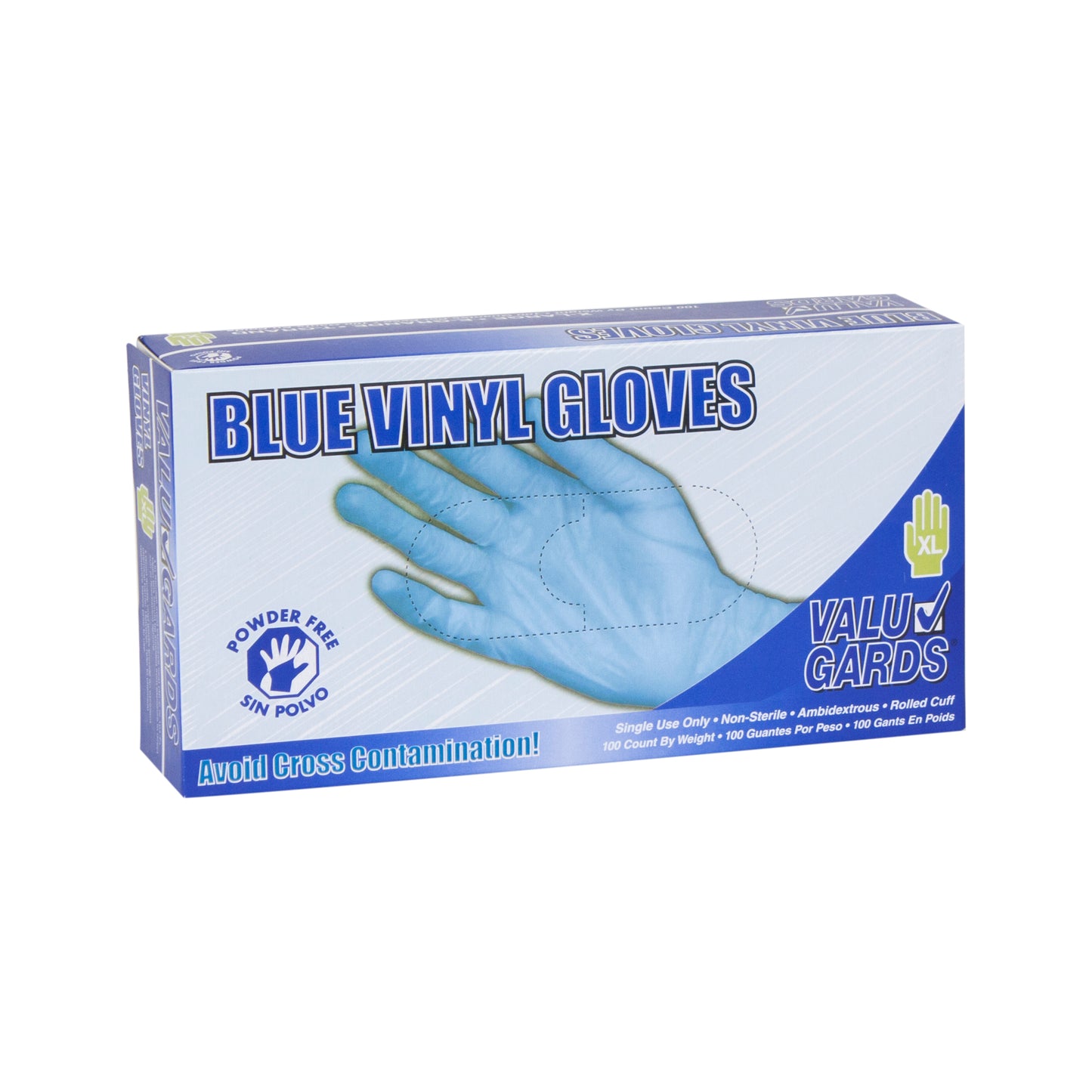 Glove Vinyl Blue Powder Free Extra Large 100 Each - 10 Per Case.