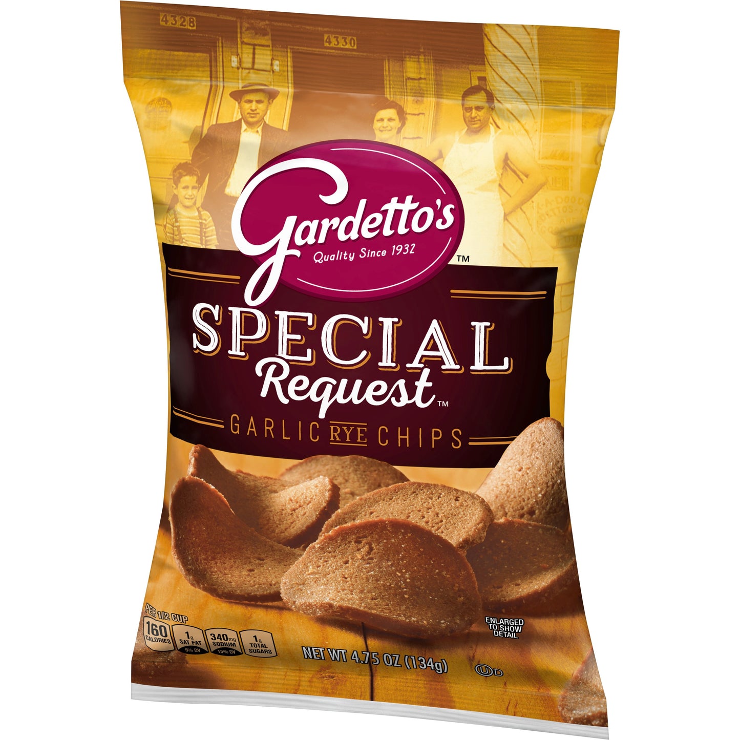 Gardetto's™ Snack Mix Garlic Rye Chips 4.75 Ounce Size - 7 Per Case.